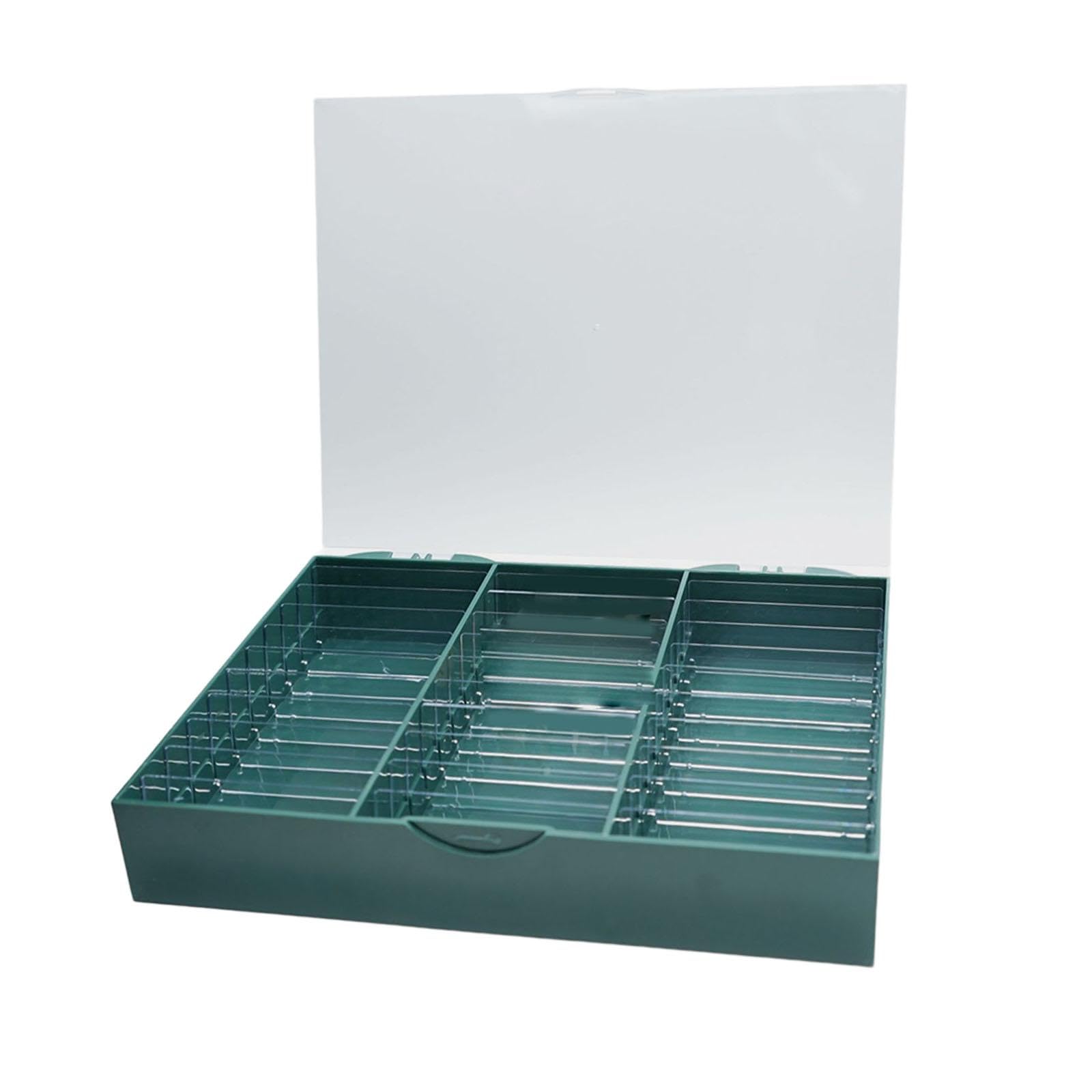 ATORSE® Nail Art Storage Case 30 Cells Nail Decoration Box For Nail Salon Nail False Green-image-47