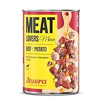 Josera Meat Lovers Menu Beef with Potato. cibo umido per cani. alto contenuto di carne.