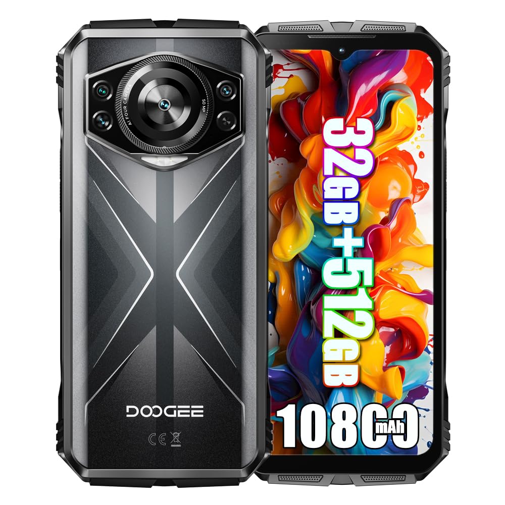 doogeess118 4g rugged smartphone 10800mah 658屏2tb黑
