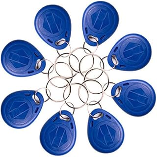 YAVIS 125KHz T5577 / EM4305 Portachiavi RFID scrivibili Tag Token NFC ID di prossimità Access Control Chiave Carta Fob per sistema di sicurezza Entry Blue Color (50)