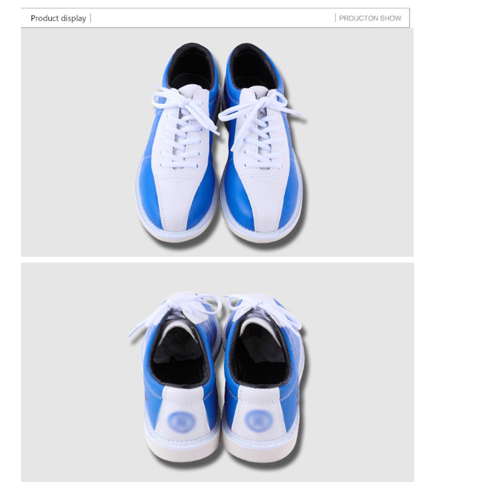 Zapatos de Bolos para Hombre,Zapatos de Bolos para Mujer,Zapatillas De Bolos De Cuero,Ligeros,con Cordones Zapatos Deportivos Transpirables,para Hombres,Mujeres y Adultos,Talla 29-53