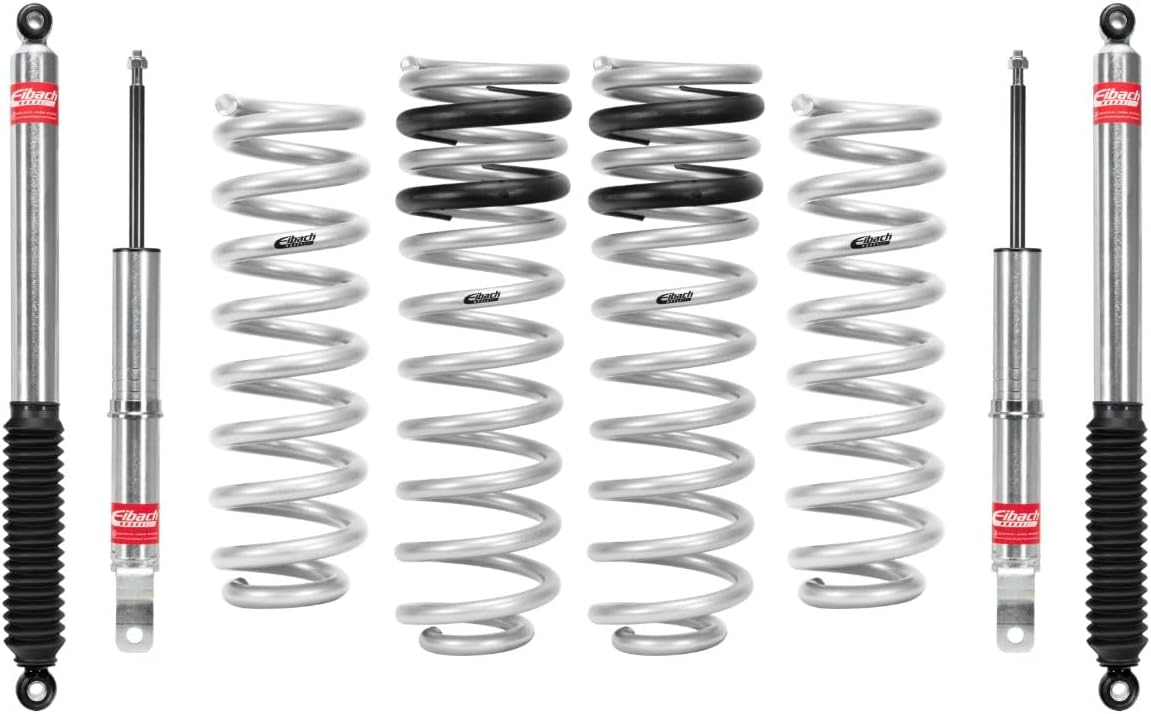 Eibach Suspension Lift Kit, PRO-TRUCK-LIFT STAGE 1, 2-1/4 in Front Lift, 1 in Rear Lift, Shocks/Springs, compatible with Ram Fullsize Truck 2015-18, Kit