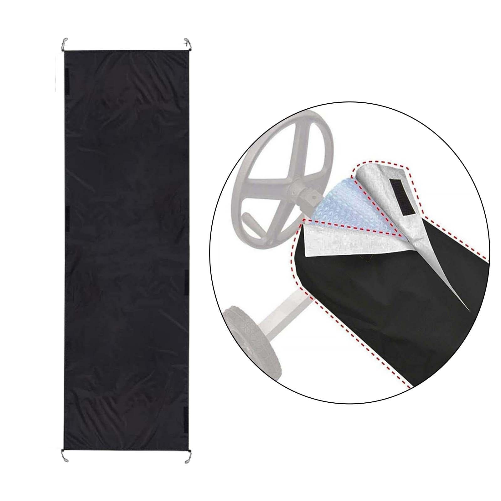LOVIVER Accesorios de la Cubierta Protectora del Carrete Manta Solar Impermeable Plegable Protector Duradero Rodillo a Prueba de Polvo para Piscina Patio de, 490cmx96cm