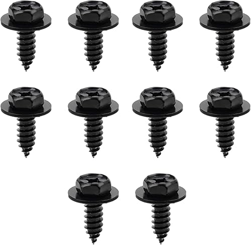 Miniatura 1 de Dickno 10 tornillos para guardabarros de automóvil, pernos de tornillo para parachoques automotrices 90159-60498 compatibles con Tacoma, Tundra,