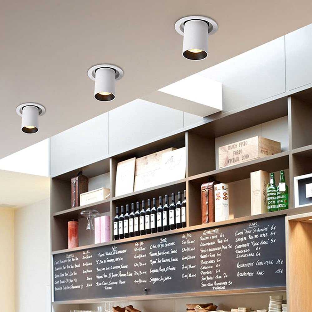 Faretti LED da Incasso, Faretti Direzionali da Soffitto da 20 W, Faretti D'Accento Regolabili da Parete, Faretti Direzionali da Soffitto per Interni, Ideali per Gallerie,3000k