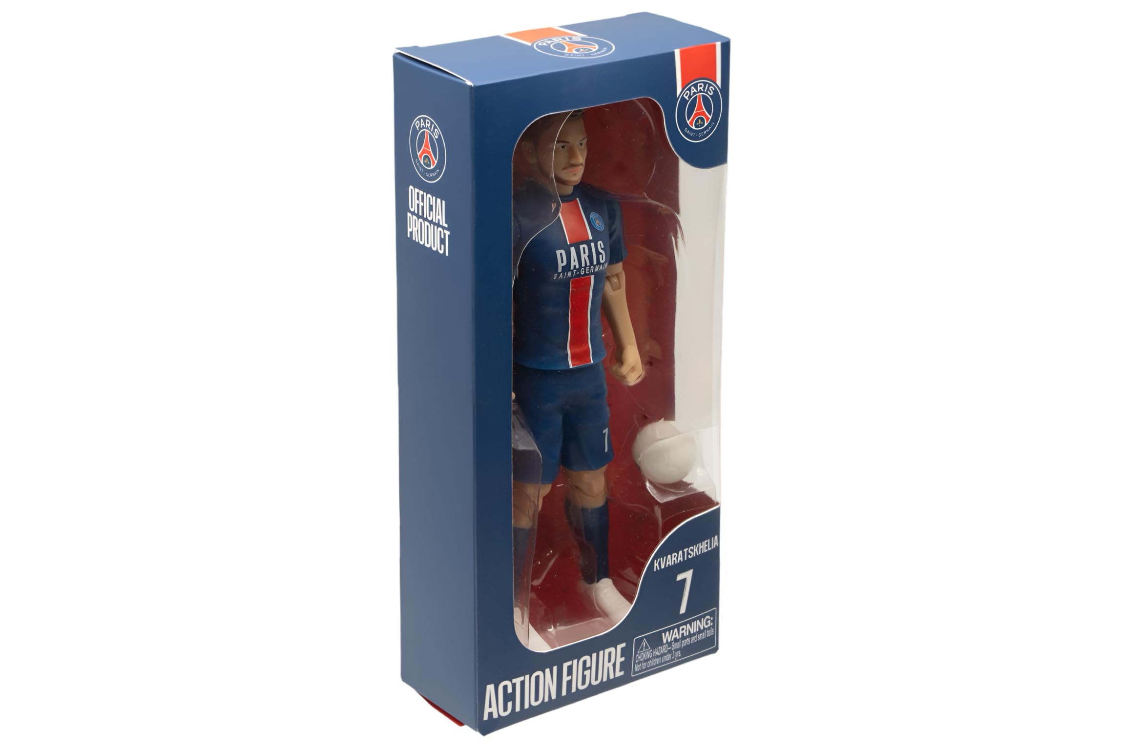 Sockers Banbo Toys - Action figure da collezione del Paris Saint-Germain Khvicha Kvaratskhelia, 20,3 cm