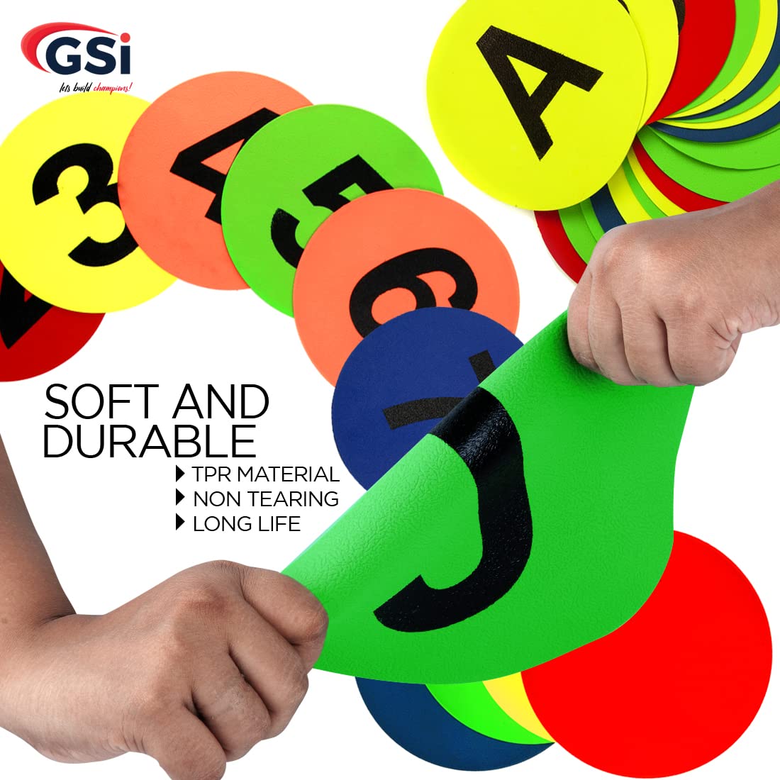 GSI - Evidenziatore combinato a 12 punti, numerato, alfabeto