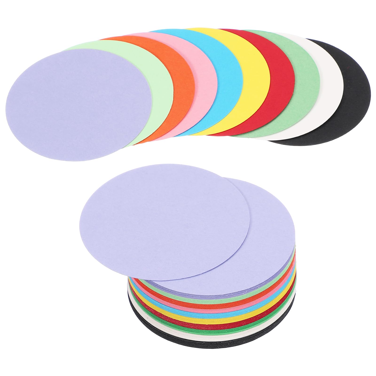 PATIKIL 72 Sheet Circle Card Stock, 3 Inch Round Cutouts Paper Thick Cardstock Coaster for DIY Craft Projects Printing Supplies Bulletin Board Decor, Multicolor