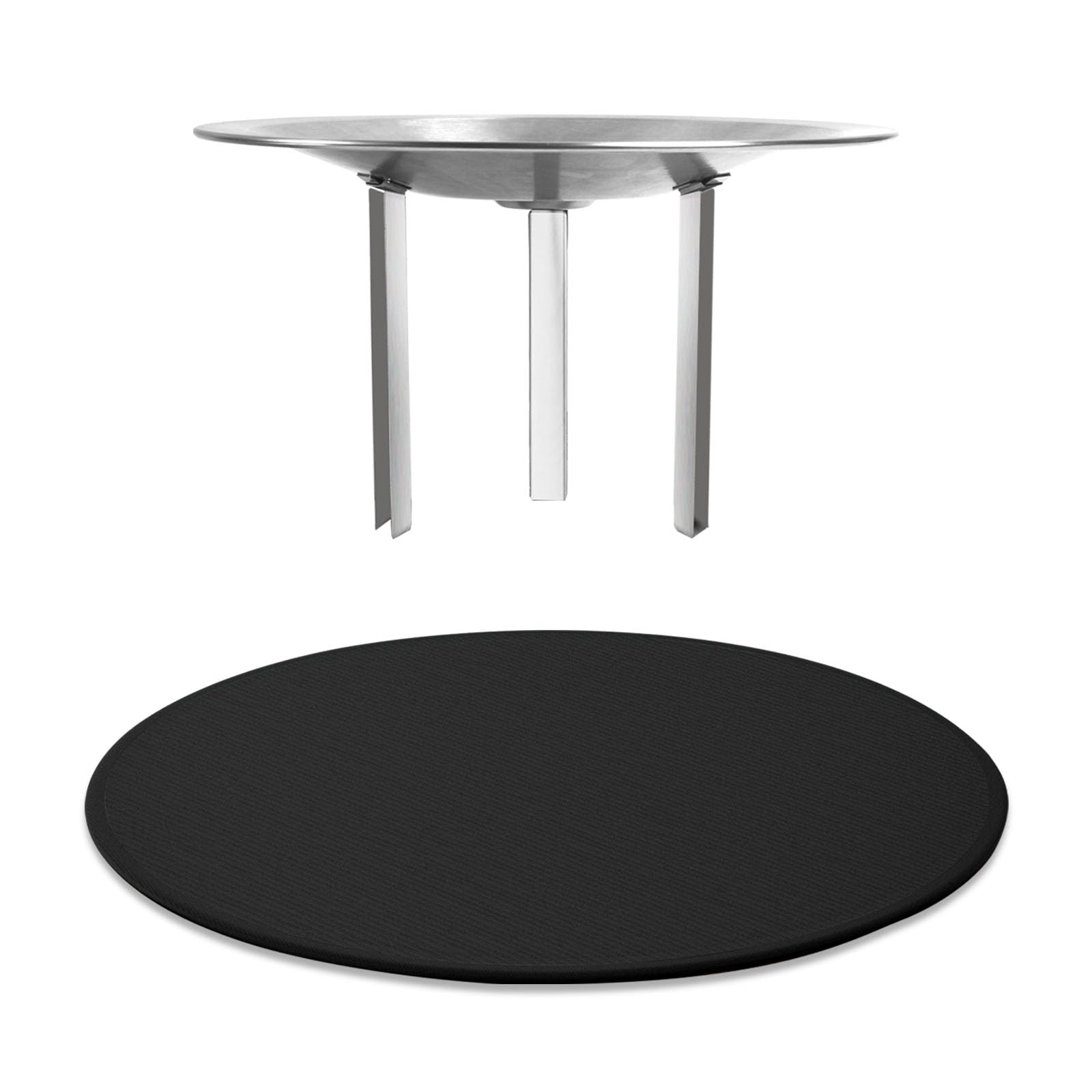 Fire Pit Mat and Heat Deflector for Solo Stove mesa XL,with 3 Removable Feet,Expandable Design, Prevents Burns and Scalds