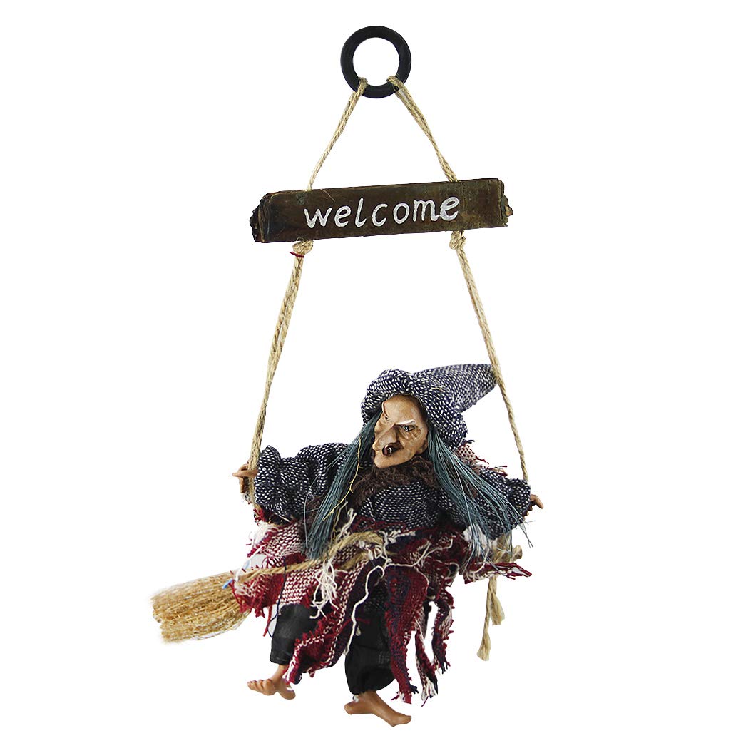 Halloween Decoration Hanging Witch Toys House Bar Horror Ghost Devil Wizard Figurine Ornaments Holiday Season Festive Decor Props