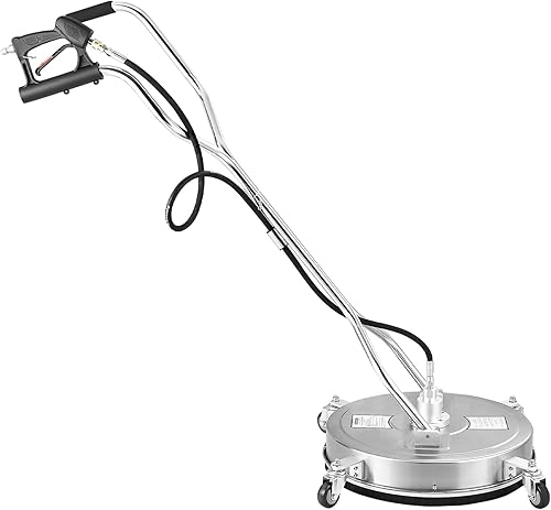 Miniatura 9 de VEVOR Limpiador de superficie a presión de 20 pulgadas, accesorios de lavadora a presión de acero inoxidable con 4 ruedas, 4000 PSI máximo, conector