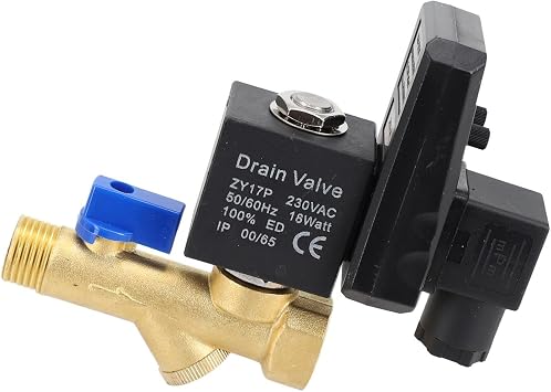 Electronic Drain Valve For Air Compressor, 24-240V AC/DC Automatic Tank Drain With LED Indicator, IP65 Rated, 1.6MPa Max Pressure