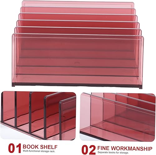 Miniatura 8 de Didiseaon Estante de almacenamiento para libros, sujetalibros decorativos, soporte para registros, libros para decoración, ranura para clasificador