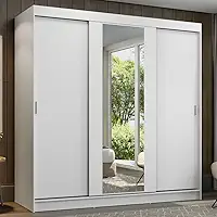 Guarda-roupa Casal Madesa Reno 3 Portas de Correr com Espelho B