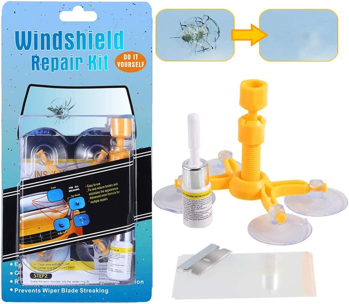 Randalfy Auto Windshield Repair Kit Car Glass Repair Kit, Windshield