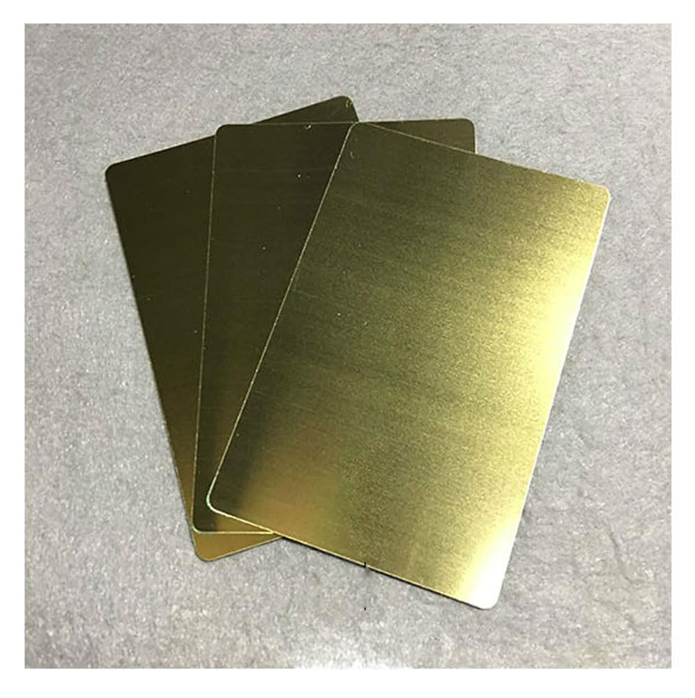 Plaques de laiton for électroplacage Hull Cell - 100 plaques de cathode à revêtement simple face for expériences d'électroplacage,(0.2mm*100mm*65mm)