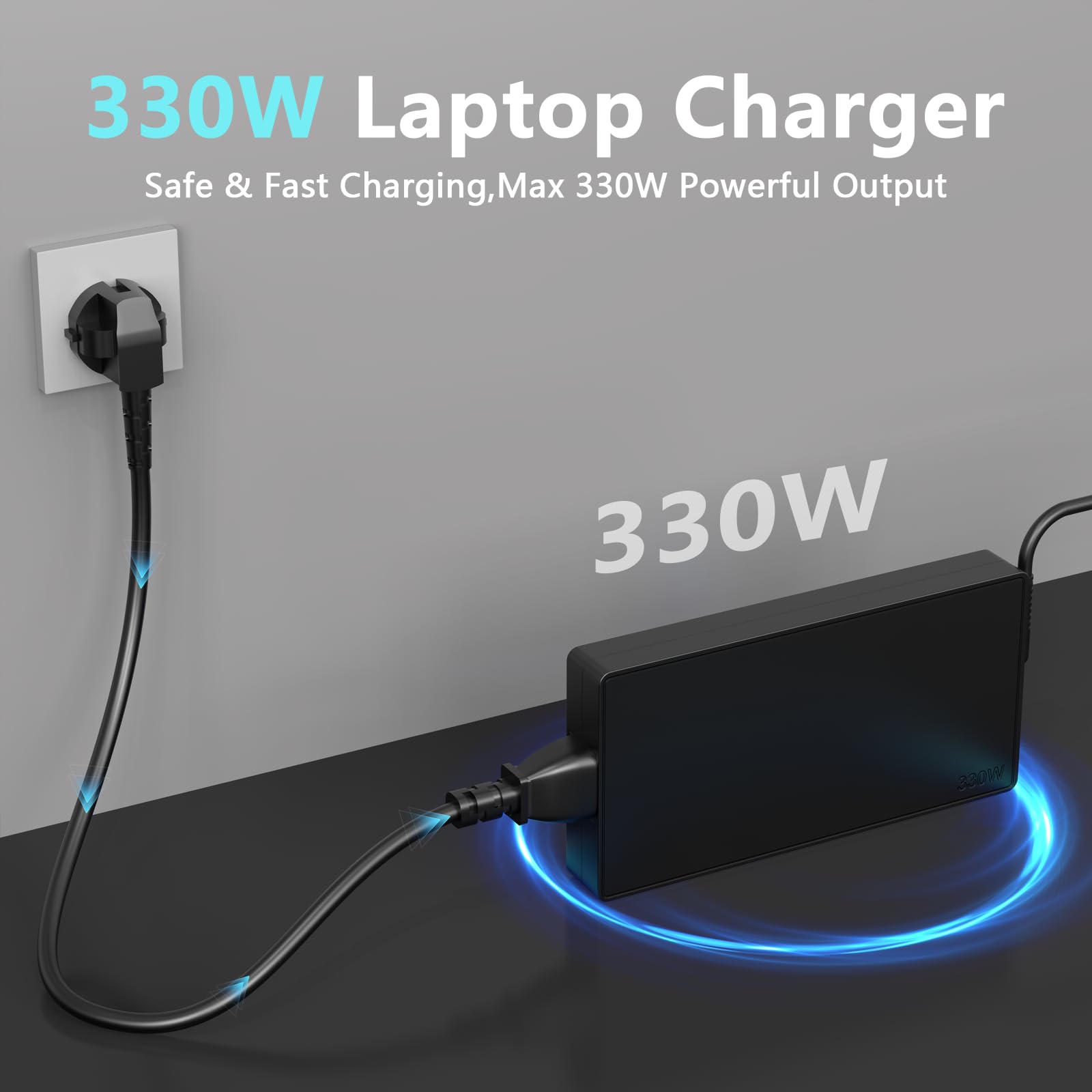 330 W Laptop zasilacz ładowarka do Dell Alienware M17 M18X R1 R2 R3 17 R1 R4 R5 R2 R3 X51 X17 Area-51m G15 5530 DA330PM190 LA330PM190 DA330 PM11111 LA330PM160 kabel do ładowania