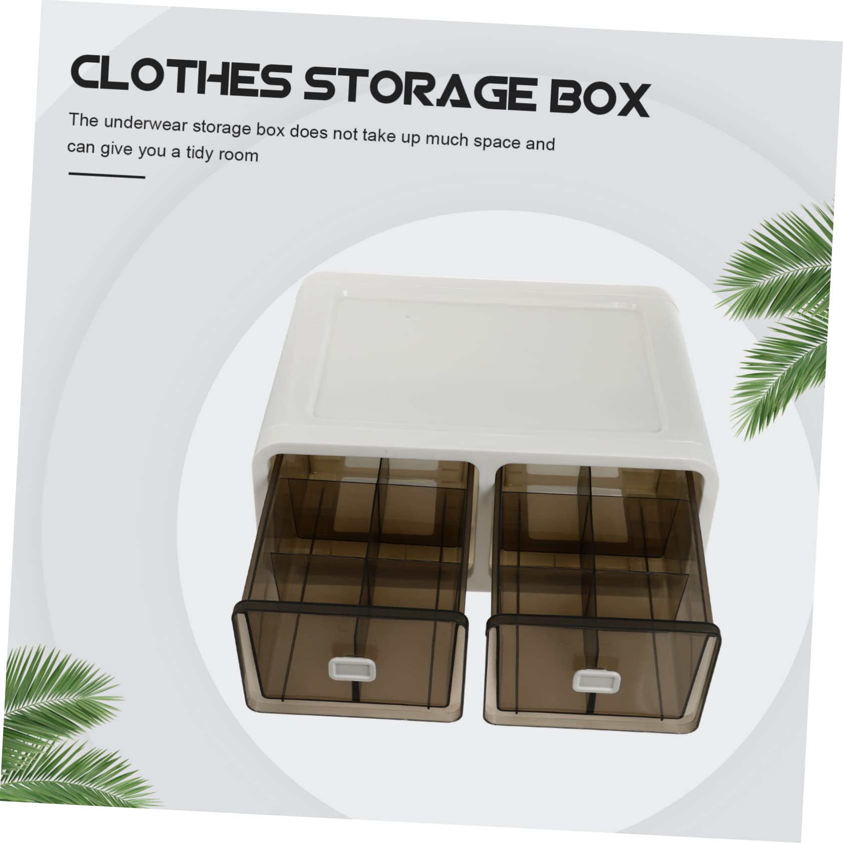 Schubladenbox 5 Fächer Aufbewahrungsbox für Unterwäsche und Socken Braun Pp Platzsparend für Kleiderschrank