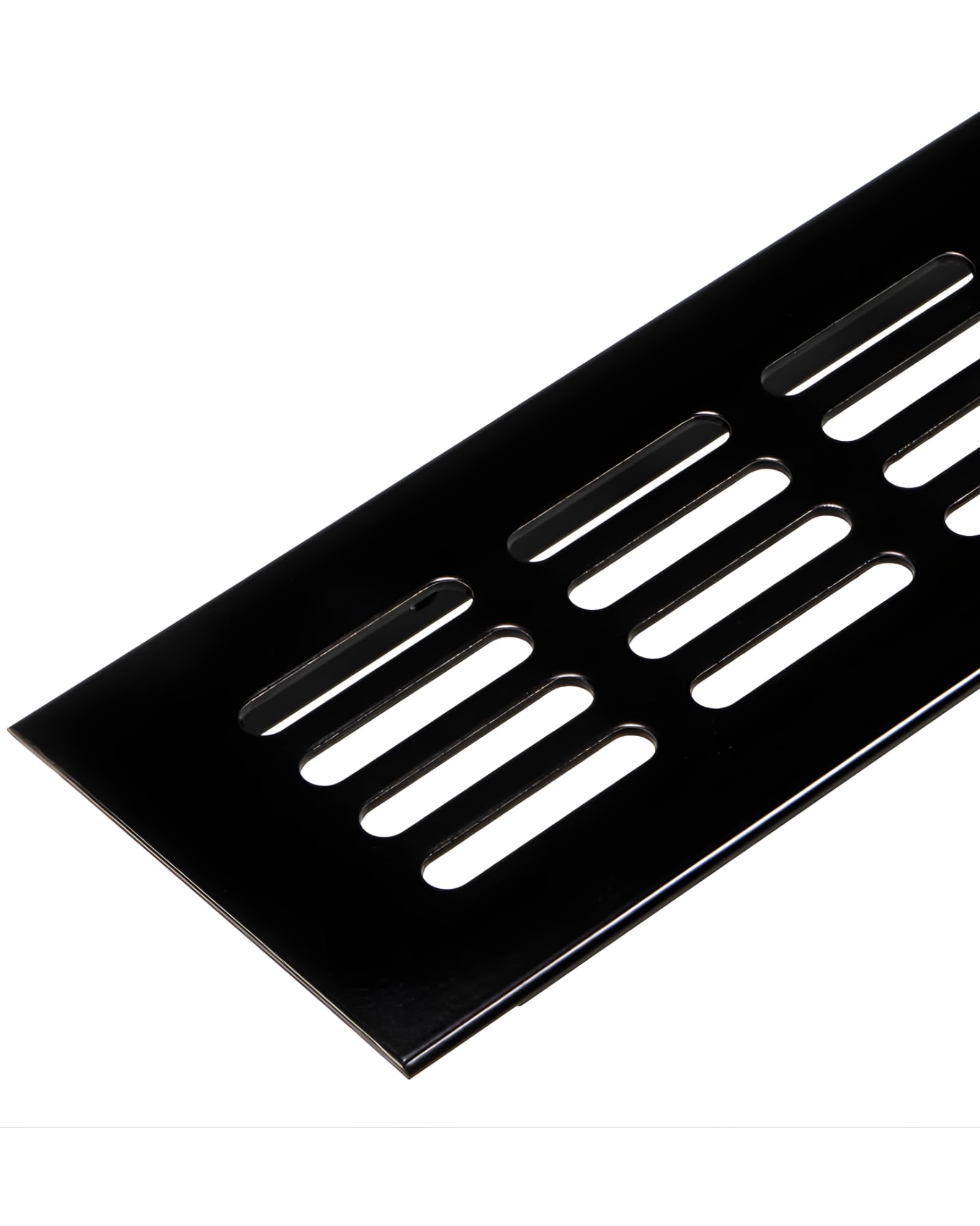 Gedotec Matt Black Ventilation Grille Door Grille Black Aluminium Ventilation Grille Square 800 X 80 Mm Furniture Grille Aluminium For Heating Wall And Much More 1 Piece Oval Ventilation Plate For Ventilation