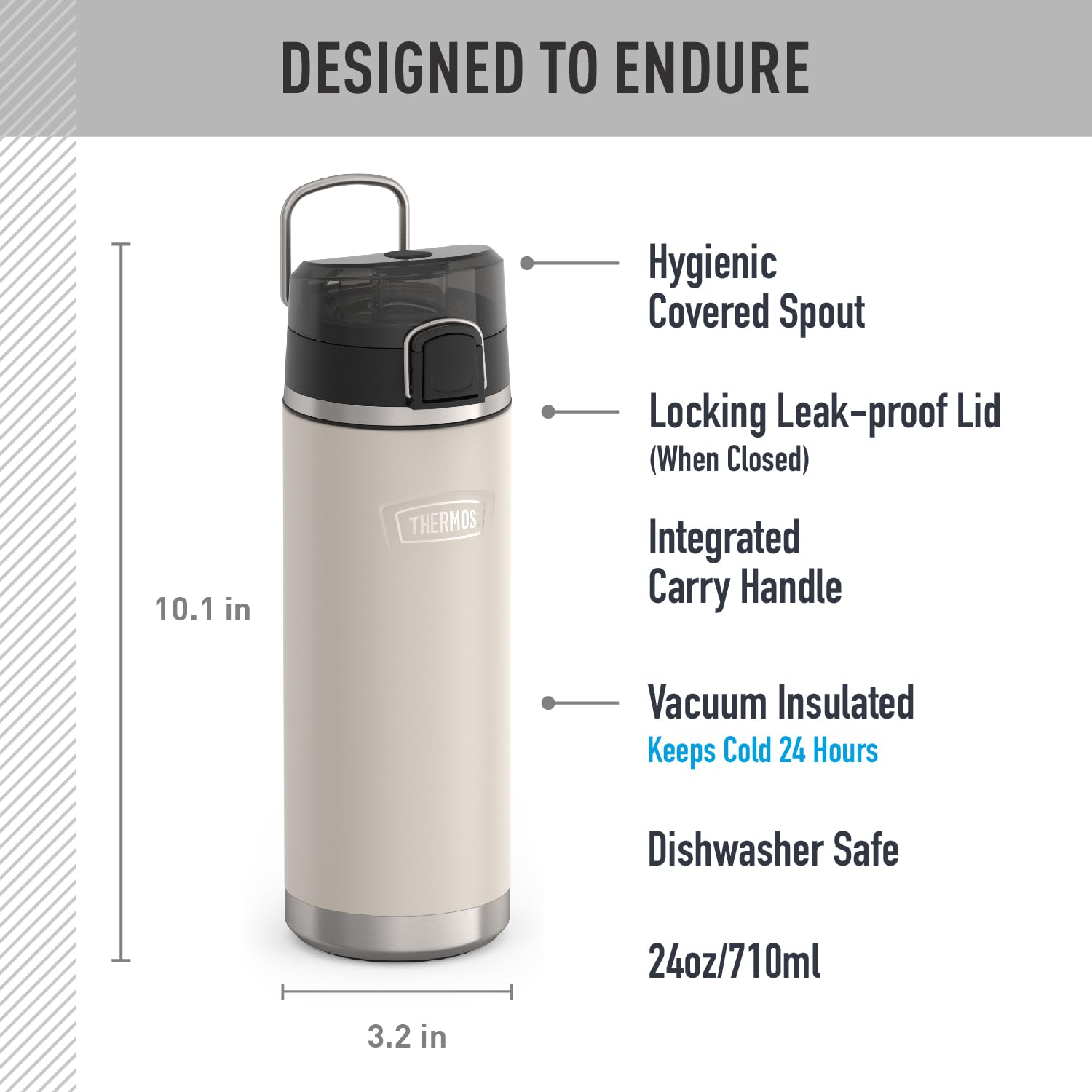 THERMOS ICON SERIES Stainless Steel Water Bottle with Spout - 24