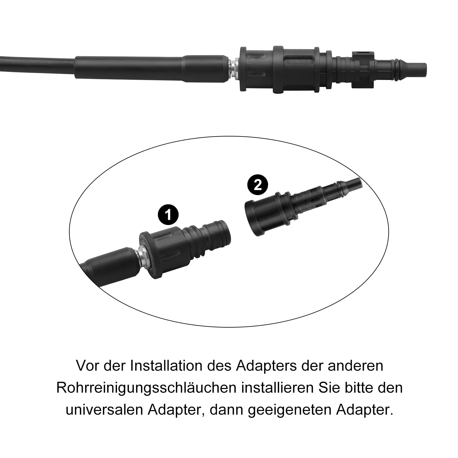 SWAWIS Tuyau de nettoyage de canalisations 10 m, 180 bar, 60 °C, kit de