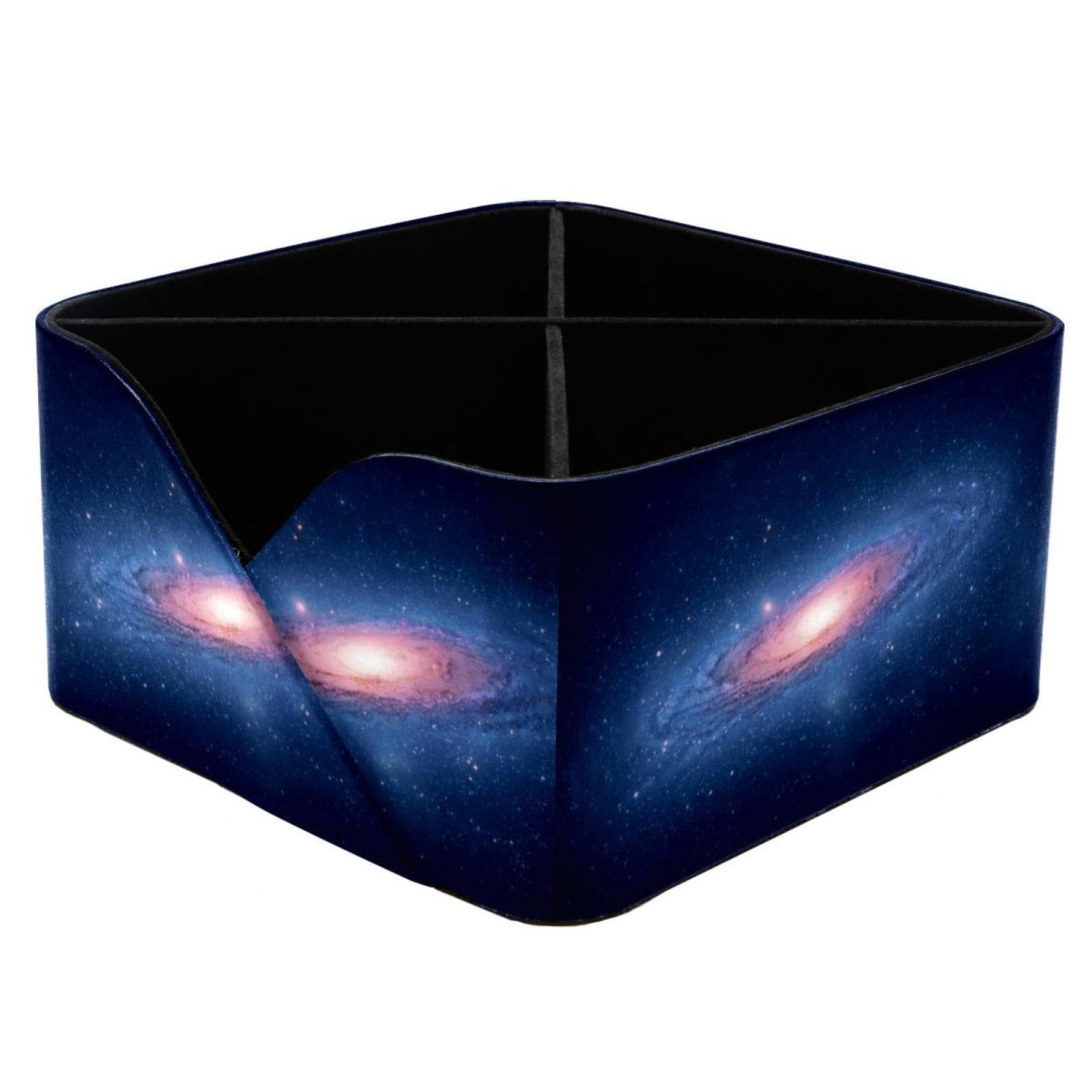 Porte-crayons galaxie doté de 4 compartiments de rangement pratiques