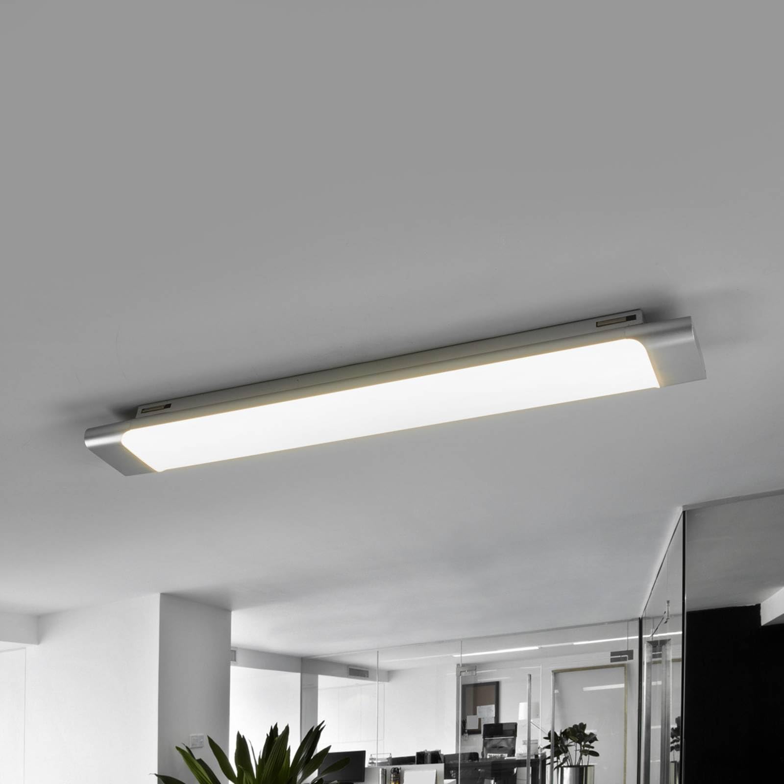 Arcchio LED plafondlamp Vinca (modern) in Alu uit kunststof o.a. voor werkkamer/kantoor, inclusief lichtbron - plafonnière plafondverlichting