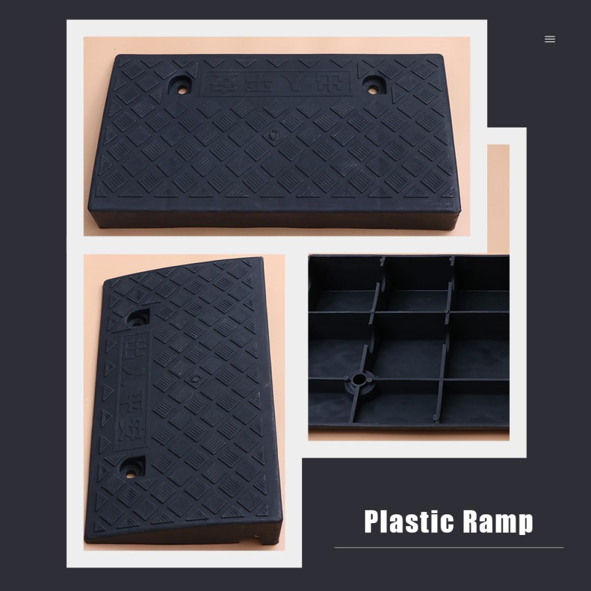 Loading Ramp for Cars and Motorcycles Heavy Duty Rubber Wedge Non-Slip Design for Safe Vehicle Access Driveways and Curbs