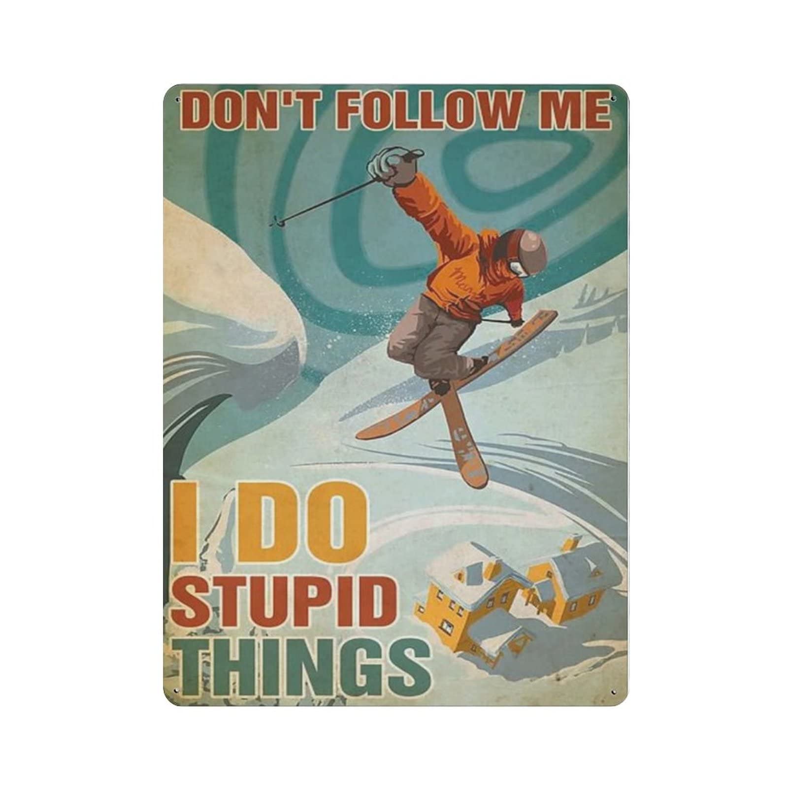AOOEDM Don't Follow Me Metal Signs for Garage Man Cave Bar Kitchen Coffee Tin Sign Nostalgic Wall Decor Signs Vintage Retro Poster