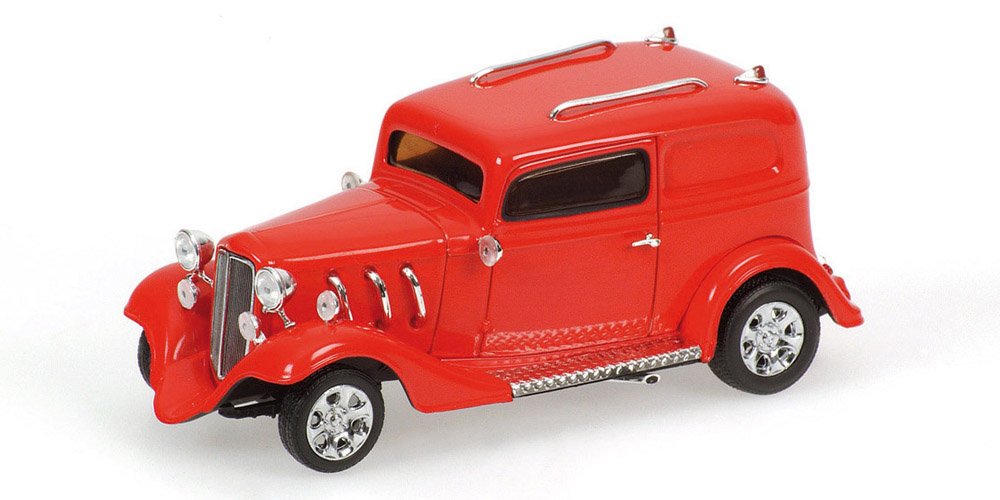 Minichamps 400142264 - Modellino Auto American Hot Rod Rosso Scala 1:43