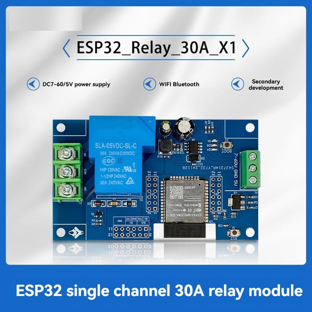 Alimentation DC7-60/5V WiFi Bluetooth 1 Canal 30A Module Relais Carte de Développement Développement Secondaire