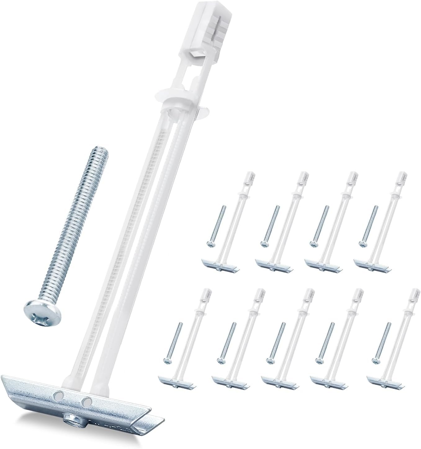 TeikBuce 10 Pack Drywall Anchor with Included Bolts for 3/16'-24