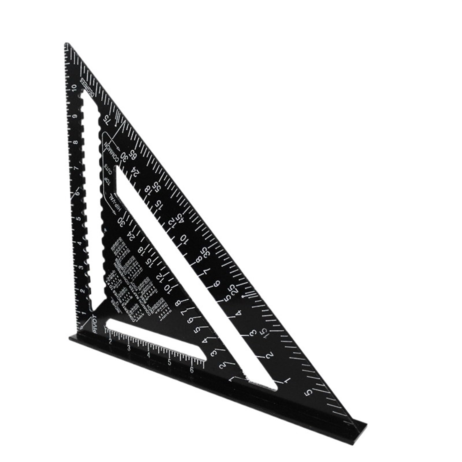 Règle triangulaire métrique en aluminium léger avec guide de coupe
