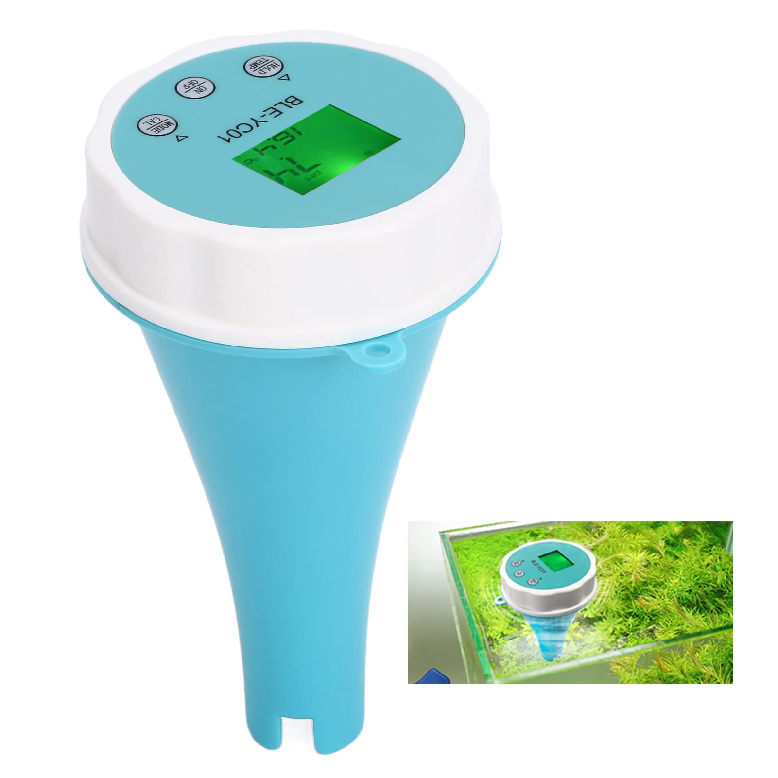Wassertestmessgerät, 6-in-1 Wasserteststift, pH-EC-TDS-ORP-Temperatur-Chlorrest-Tester für Schwimmbad, Spa, Trinkwasser