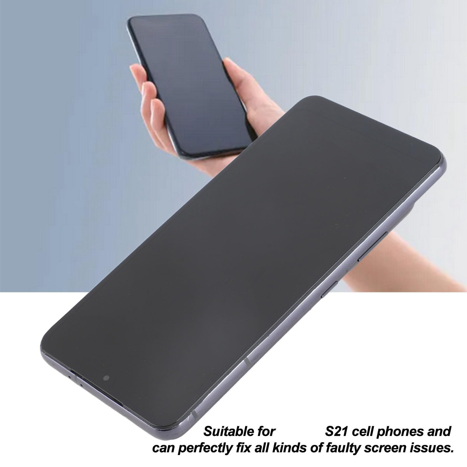 GOWENIC Display TFT Assemblato Completo per S21 |Sostituzione dello Schermo del Telefono con Cornice e Strumenti di Riparazione
