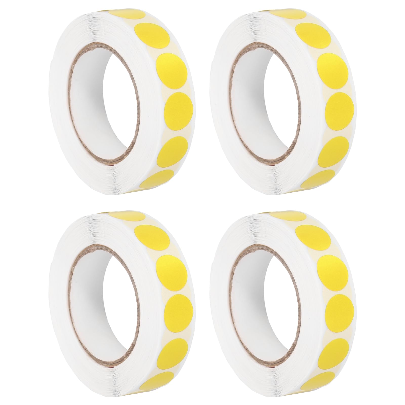 PATIKIL Colored Dot Stickers 13mm, 4000 Pcs Color Coding Labels Blank Circle Stickers Adhesive Round Price Labels for Inventory Office Garage Classroom, Yellow