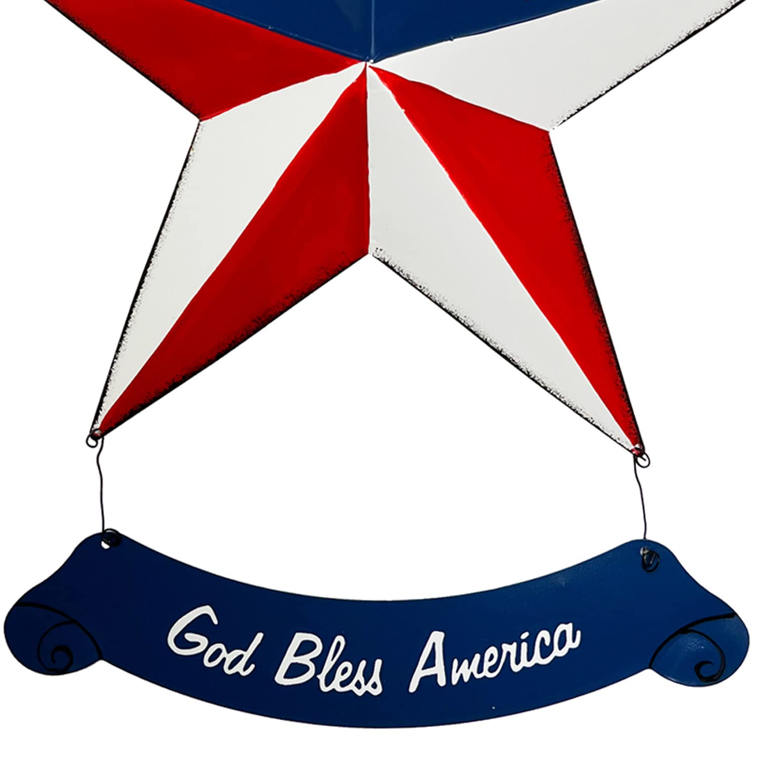 Amazon.co.jp: God Bless America 7月4日吊り下げメタル 3D 納屋スター