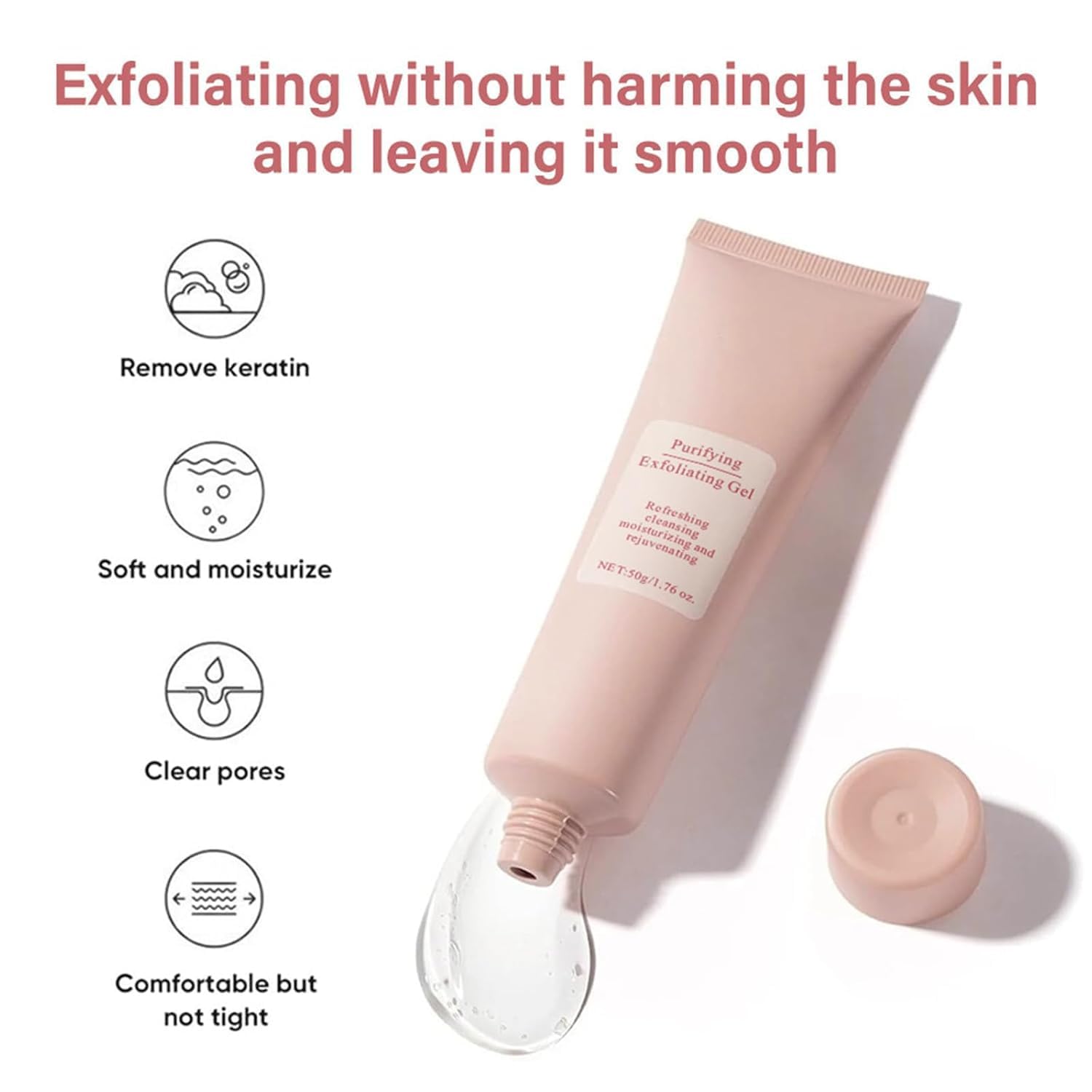Purifying Exfoliating Gel, Purifying Enzymes Exfoliating Gel, Facial Scrub, Moisturizing and Rejuvenating for Face and Body