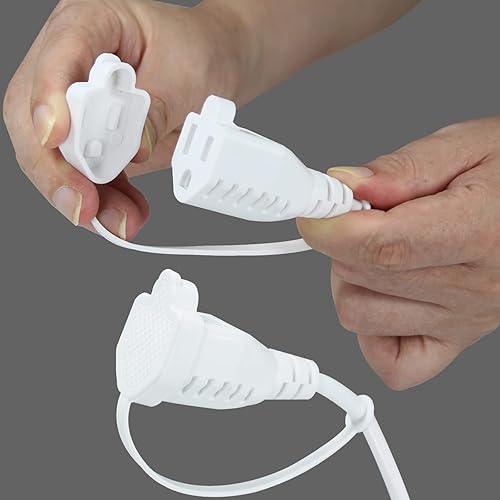 Miniatura 6 de KUNCAN Cable divisor de alimentación de 4 tomas, adaptador de enchufe múltiple de 3 clavijas de 1 a 4 vías, macho a hembra, cable de extensión