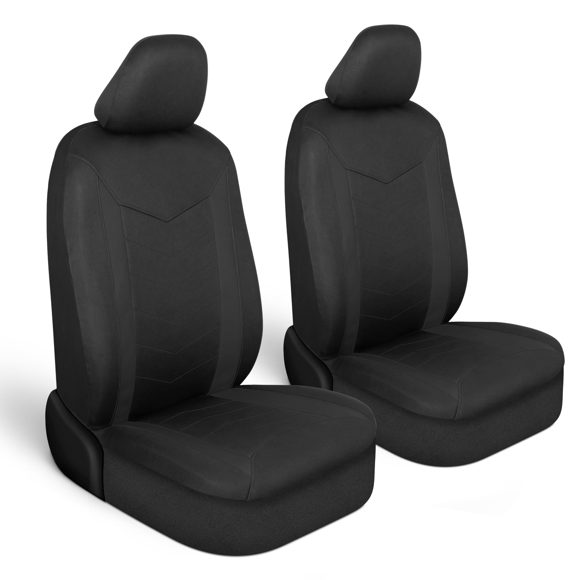 Motor Trend SpillGuard 2 Black Seat Covers for Cars Seat Covers for Trucks - Neoprene Lining Waterproof Car