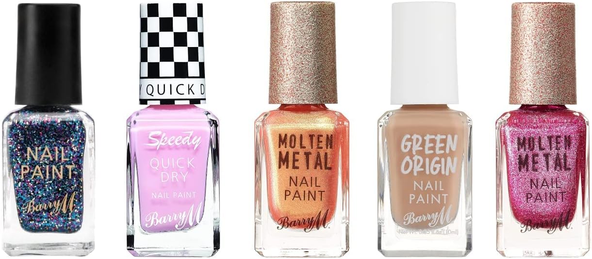 Barry M Nail Polish 5Piece Set, 5 Colors, 278 gram, (Pack of 5 random