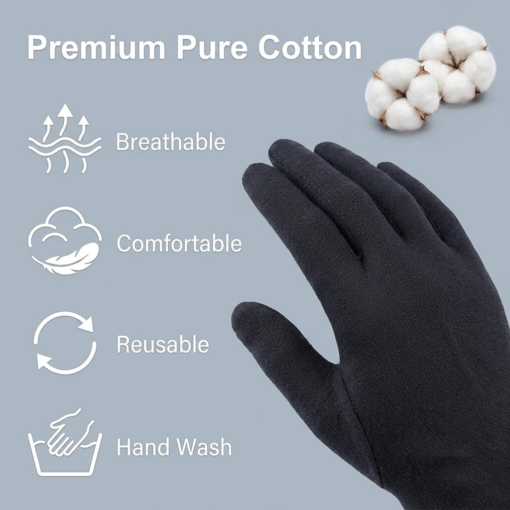 Gant noir gants coton noir epais taille L 4 paires gants thermiques gants hiver pour hommes et femmes protection des mains tres confortables lavables reutilisables et respirants lot de quatre paires