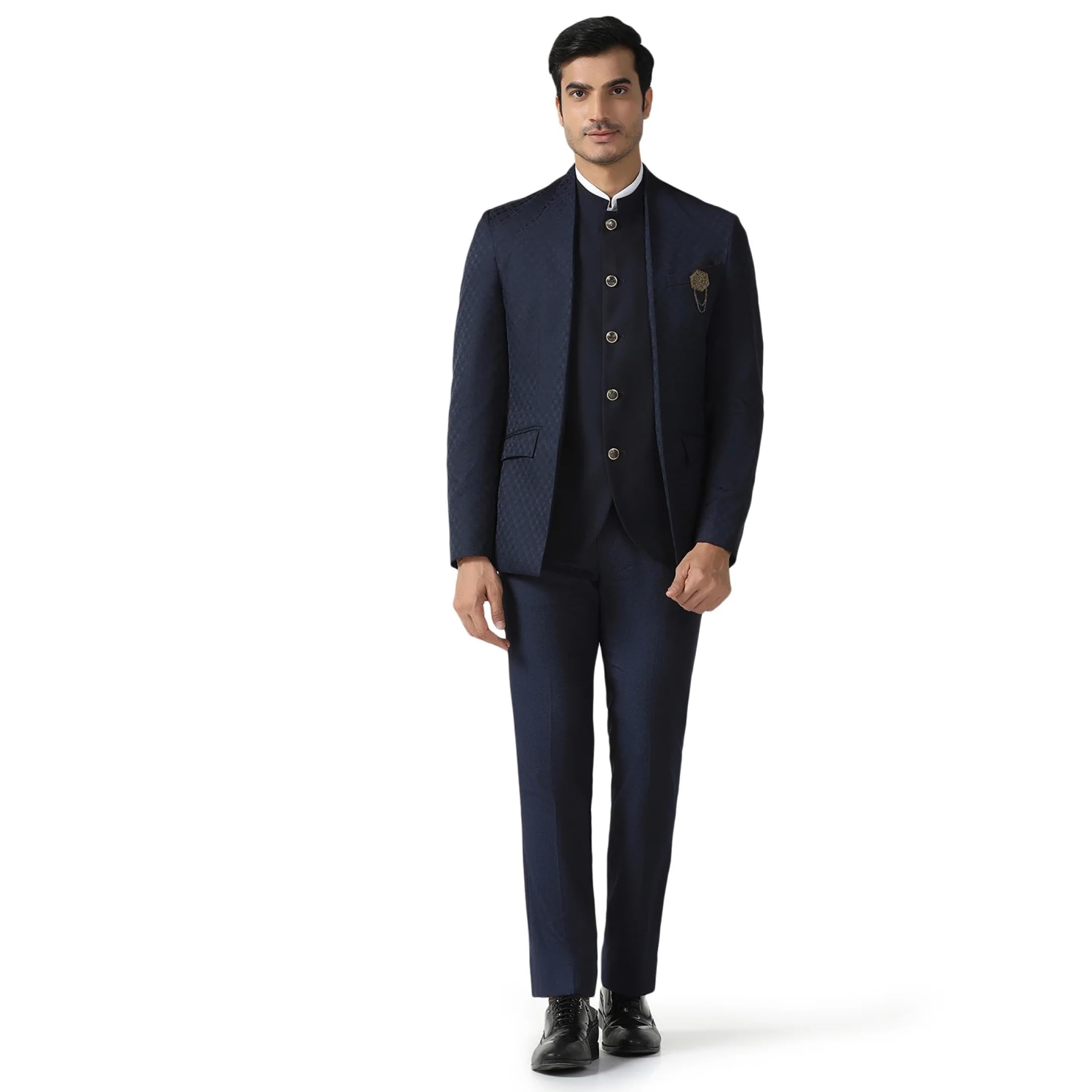 Men's Slim Fit Textured Formal Suits