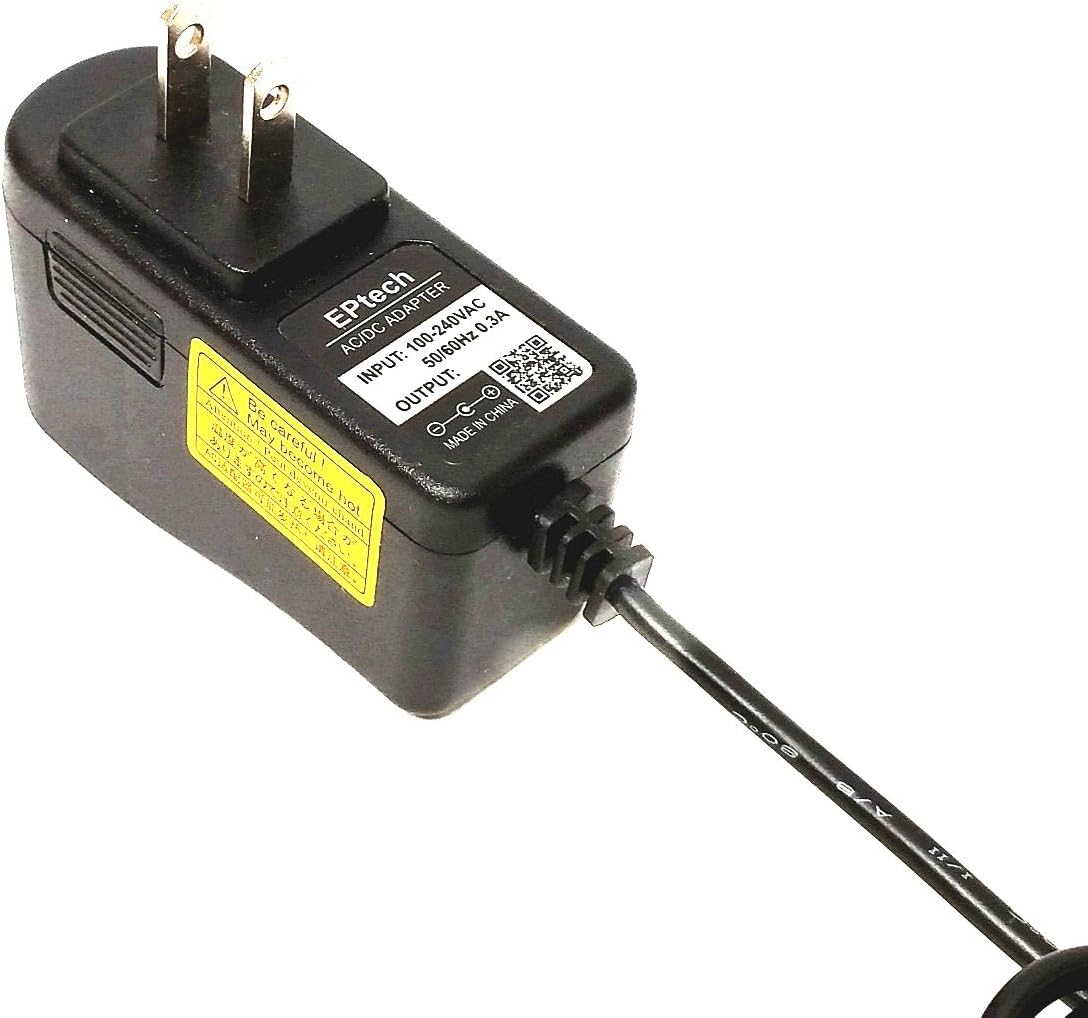 EPtech (6.5Ft Extra Long) 12V AC/DC Wall Power Charger Adapter for Sylvania Portable DVD Player SDVD9019 B