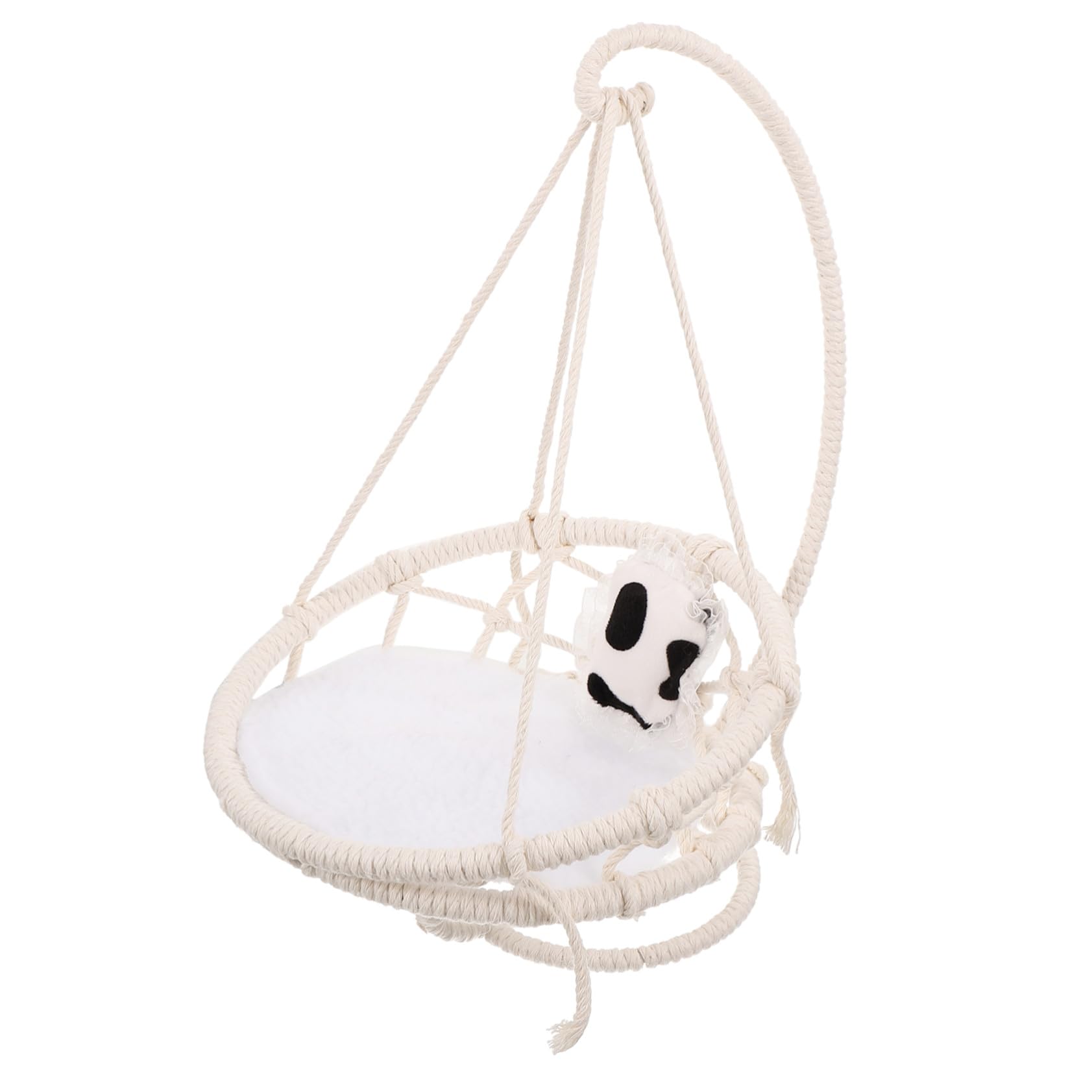 Kleintier Hängematte Schlafnest aus Baumwollseil Beige für Hamster