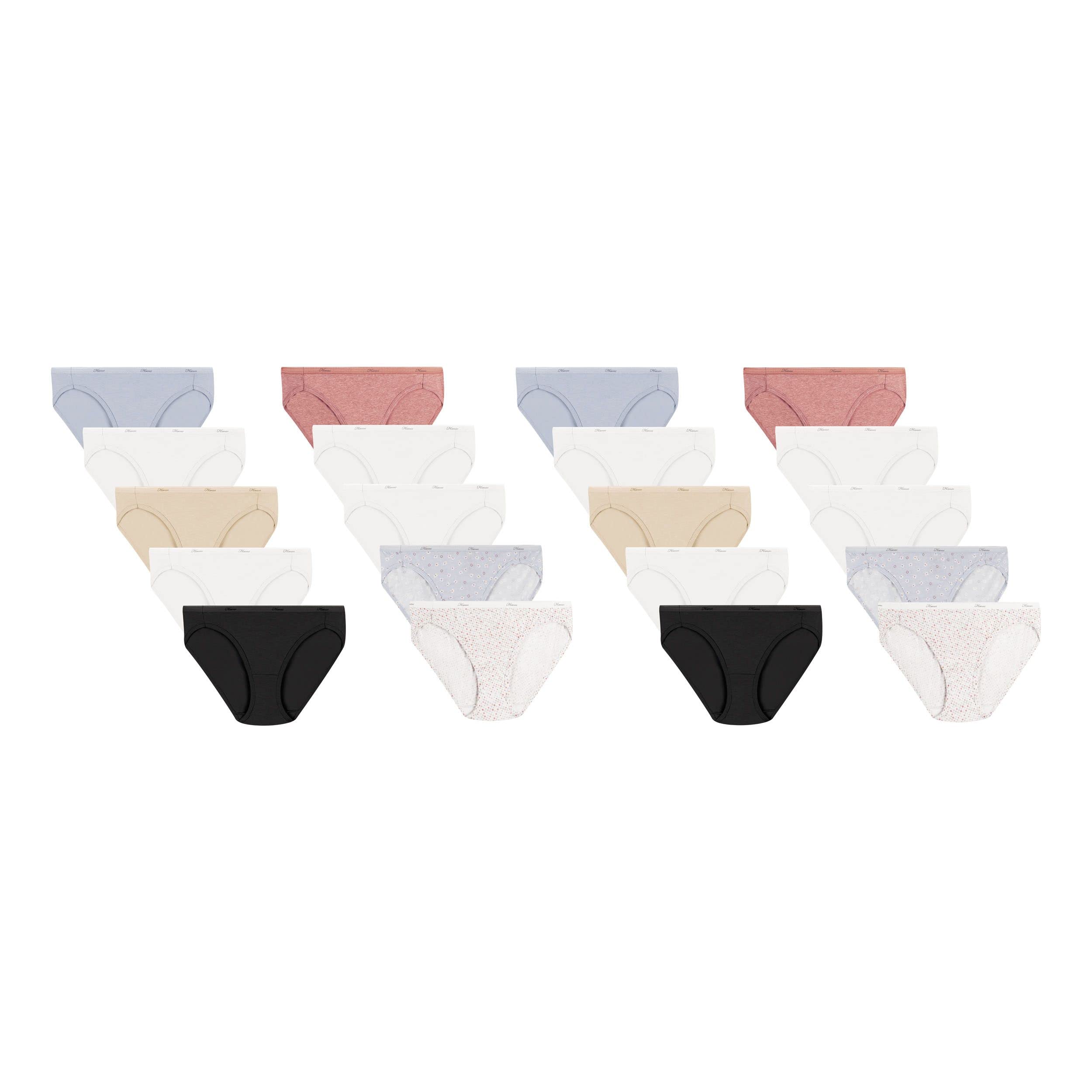 Hanes - Bikini para Mujer, Ropa Interior de algodón Suave (Opciones retiradas, Colores Pueden Variar)