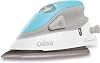 oliso M2Pro Mini Steam Iron with Solemate 1000 Watt Dual Voltage Travel Iron for Sewing, Quilting, and Crafting Ceramic Soleplate, Precision Tip Turquoise