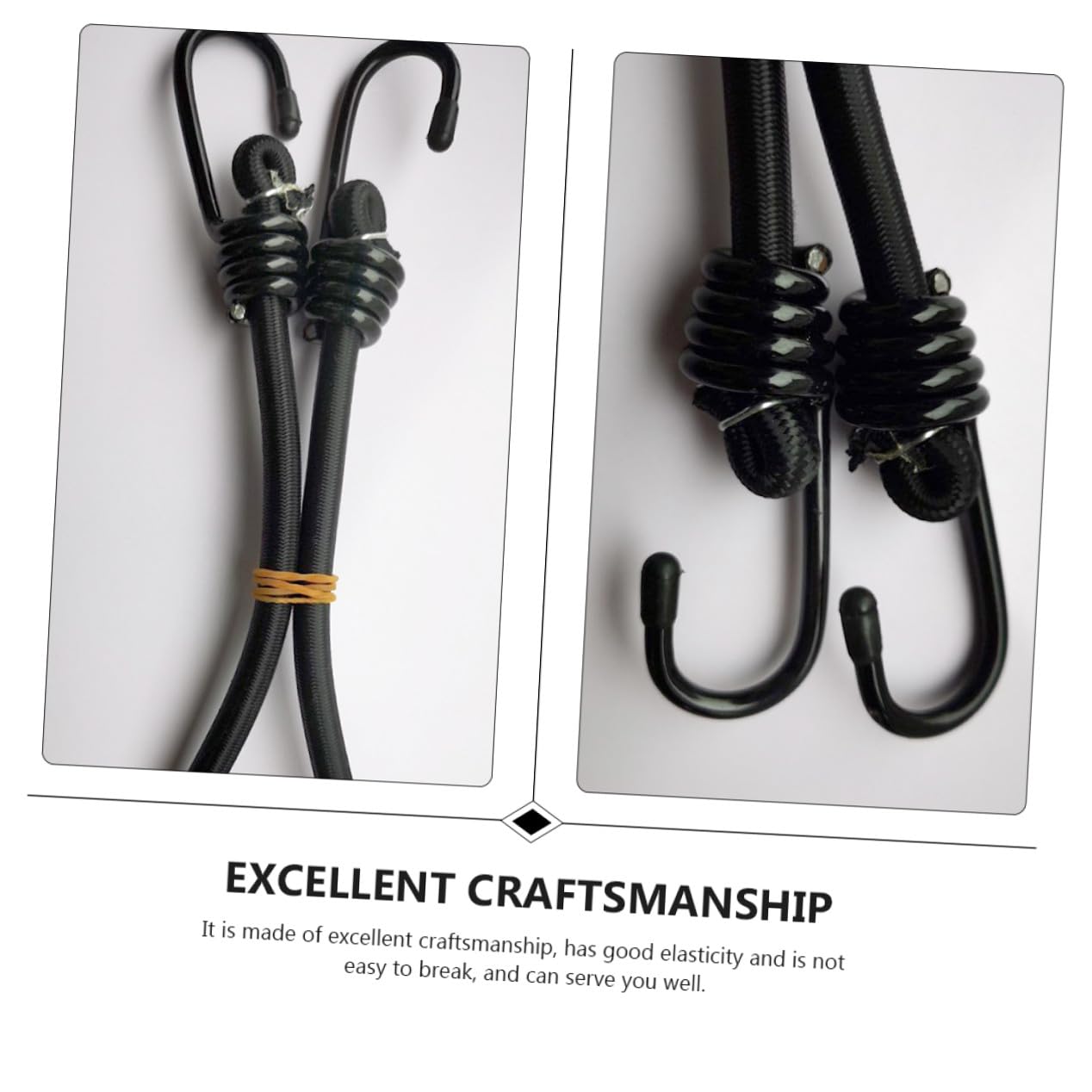 iplusmile 4pezzi Cinghie Elastiche Resistenti Gancio Corda Elastica Per Fissaggio Di Tende Bagagli e Valigie Leggera e Portatile Per Varie Attività All Aperto