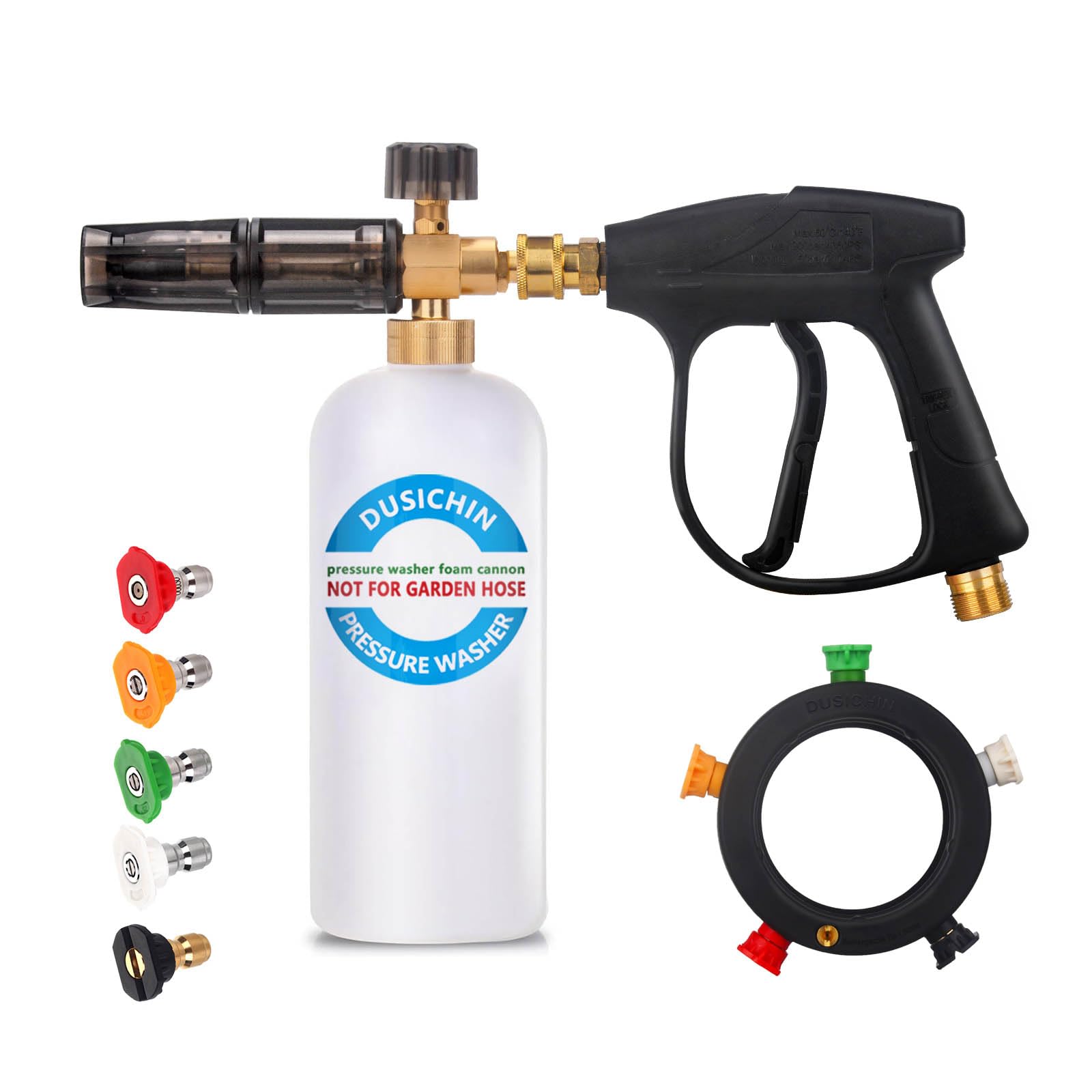 DUSICHIN DUS-018 Schaumkanone Lanze Hochdruckreiniger Düse Spitze Spritzpistole 3000 PSI Jet Wash