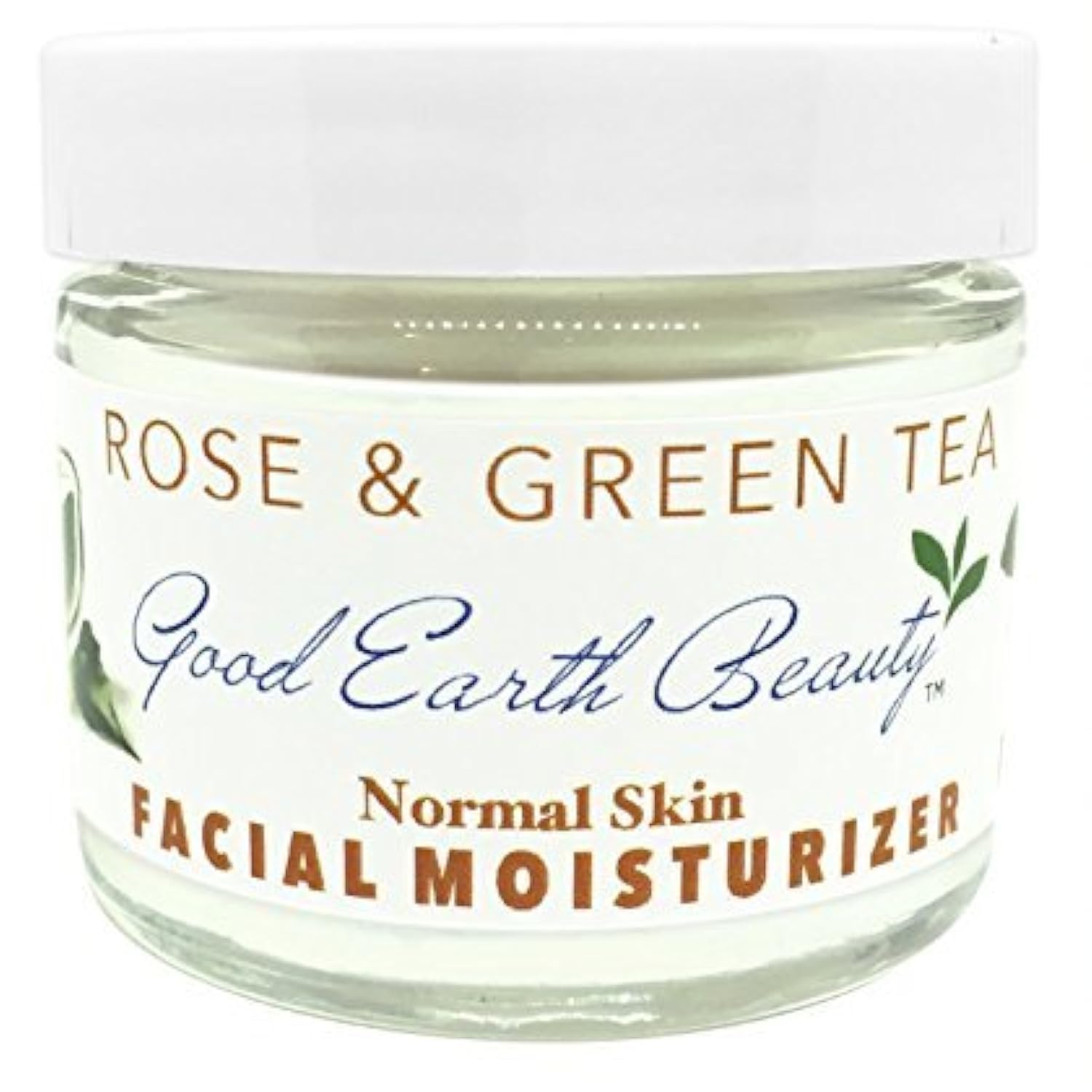 Natural Facial Moisturizer - Rose & Green Tea - for Normal Skin - 2.3 Ounce